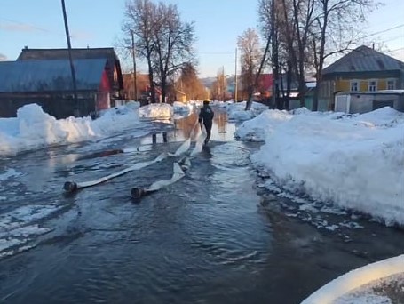 Вешние воды уходят из Аши 