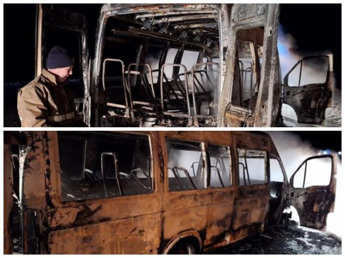 Под Магнитогорском дотла сгорел пассажирский автобус: люди успели спастись